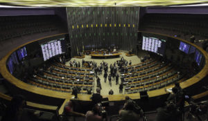 The lower chamber of Brazil's Congress in 2017. (AP Photo/Eraldo Peres)